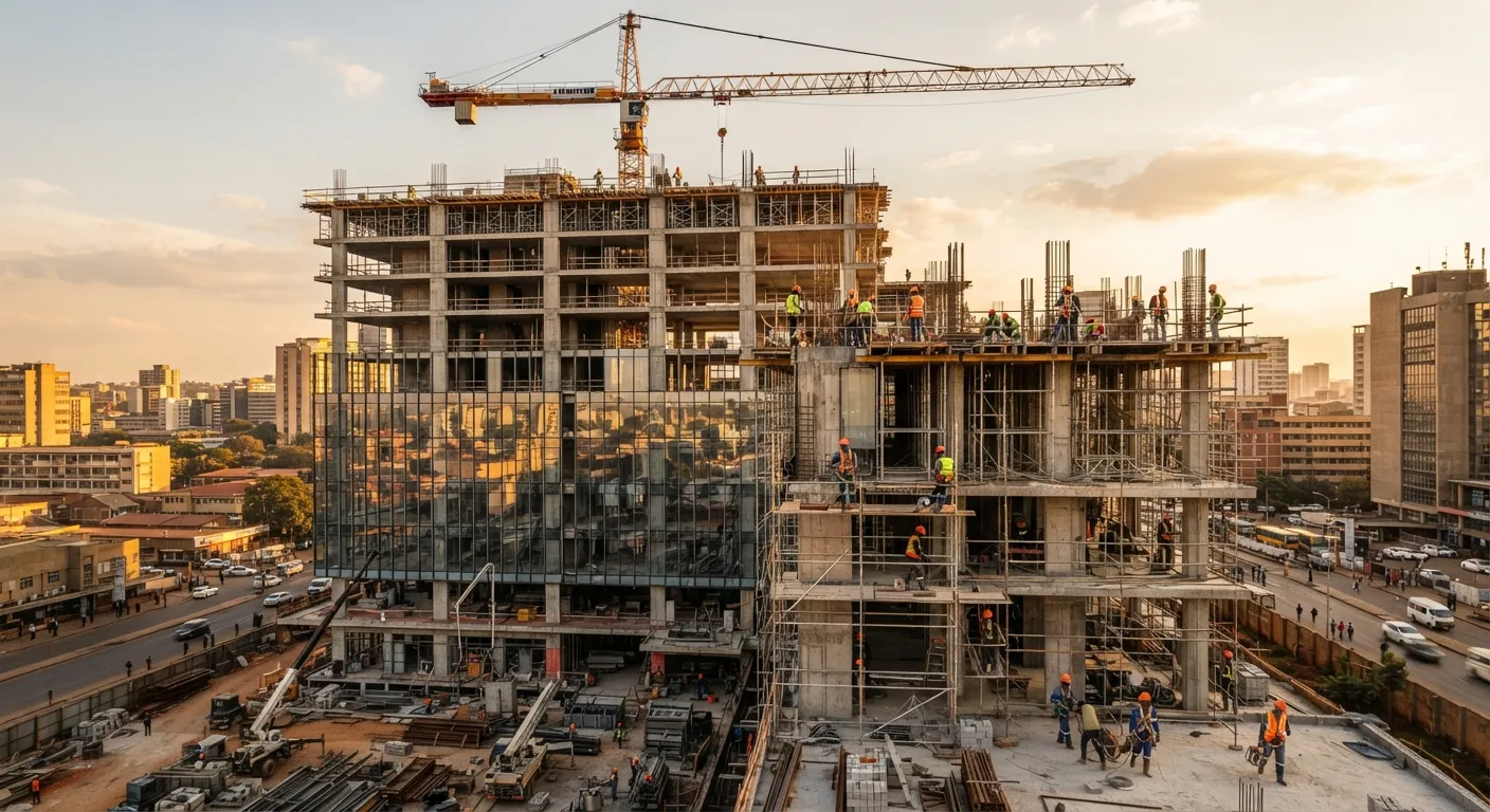 Office block under construction on Samora Machel Avenue